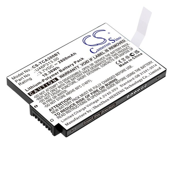 Bsc Preferred Xfinity iControl Technicolor TCA300COM Alarm Replacement Battery CS-TCA300BT.2 - main